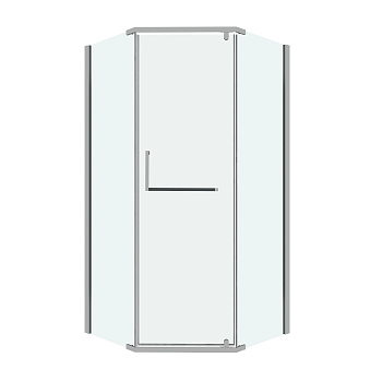 Душевой уголок Grossman Pragma 302.K33.03.1010.10.00 100х100 стекло прозрачное профиль хром глянцевый без поддона