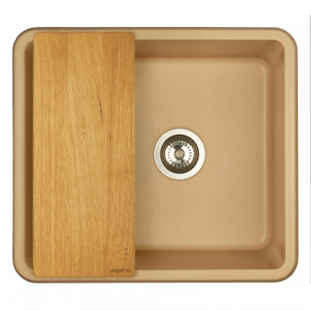 Кухонная мойка Aquaton Беллис 1A724932BS260 57х51 цвет бежевый поверхность матовая