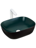 Раковина из сантехнического фаянса WeltWasser WW SK 10000005600 40 см накладная цвет черный/зеленый без отверстий под смеситель