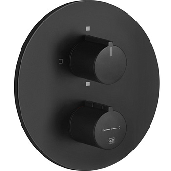 Смеситель Gessi Emporio Via tortona 38777#299 встраиваемый в стену черный с термостатом