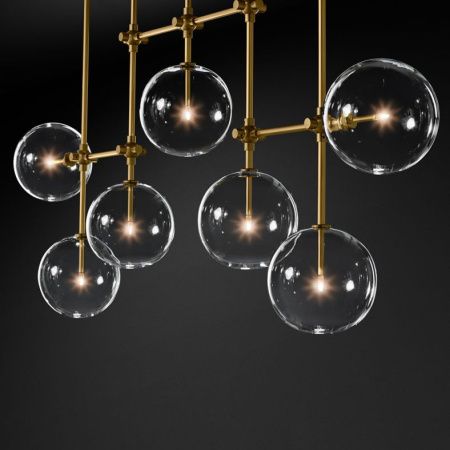 Светильник потолочный Delight Collection Globe Mobile (Глобе Мобиле) KG0835P-7A brass