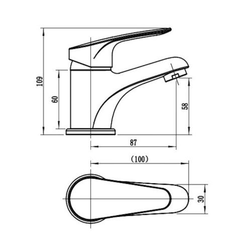 Смеситель Voda Land LND26 на раковину хром - фото 3