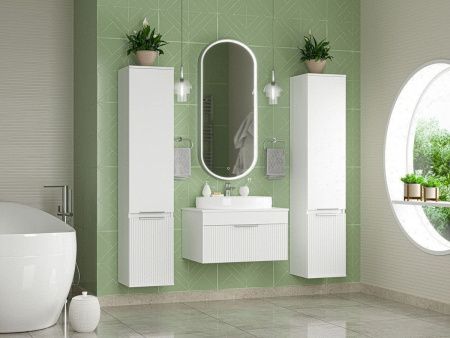 Шкаф-пенал Brevita Enfida ENF-05035-010L 40х170 подвесной цвет белый