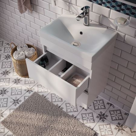 Тумба с раковиной Iddis Zodiac ZOD5CB0i95K 50х30 подвесная цвет белый