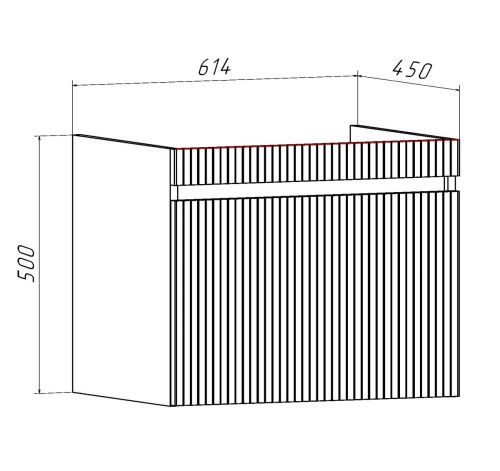 Тумба под раковину Runo Модена 00-00002199 60х50 подвесная цвет белый - фото 5