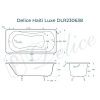 Ванна чугунная Delice Haiti Luxe DLR230638 170х80 пристенная прямоугольная без ножек