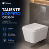Унитаз подвесной Taliente Correto CR25200 белый с сиденьем микролифт безободковый душевой смыв