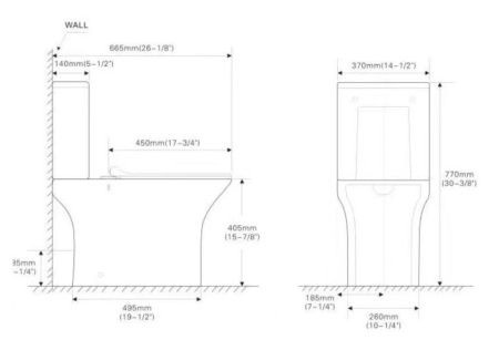 Унитаз напольный с бачком SantiLine SL-5023 цвет белый с сиденьем микролифт  смыв воронка-водоворот