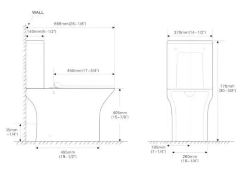 Унитаз напольный с бачком SantiLine SL-5023 цвет белый с сиденьем микролифт  смыв воронка-водоворот - фото 2