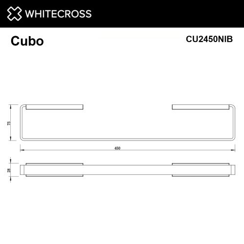 Полотенцедержатель Whitecross Cubo nickel brushed CU2450NIB - фото 2