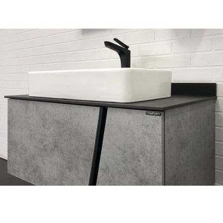 Тумба с раковиной Comforty Эдинбург 00004149881CF 90х50 подвесная цвет серый