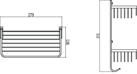 Полка в ванную комнату Savol S-002522