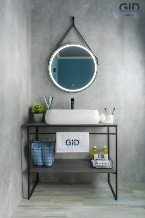 Раковина керамическая Gid Geométrico 51134 60х40 накладная цвет белый без отверстий под смеситель