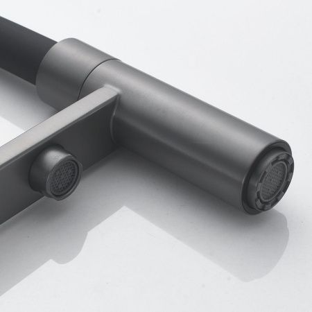 Смеситель для кухни Shevanik S178T на мойку оружейная сталь