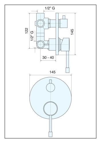 Смеситель Emmevi Eden 71029/NEO встраиваемый в стену черный - фото 2