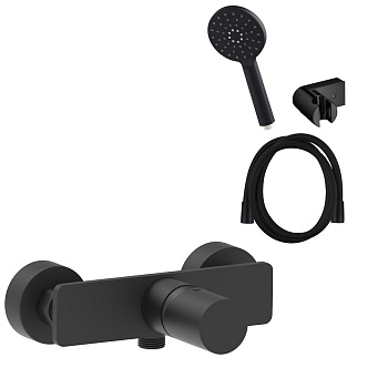 Смеситель для душа AQG Tube 01TUB317NG настенный черный матовый