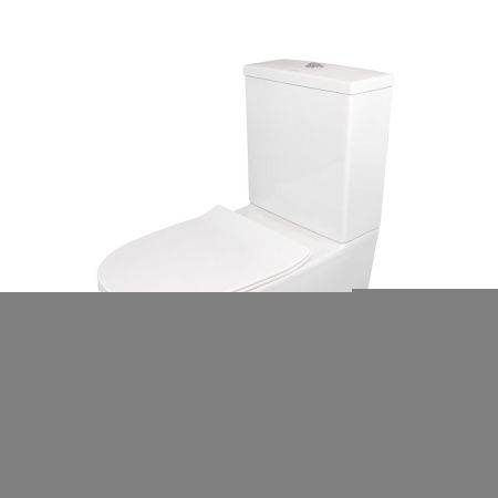 Унитаз напольный с бачком Creo Сeramique CREO COMBO CR1002R белый безободковый с сиденьем с микролифт каскадный смыв