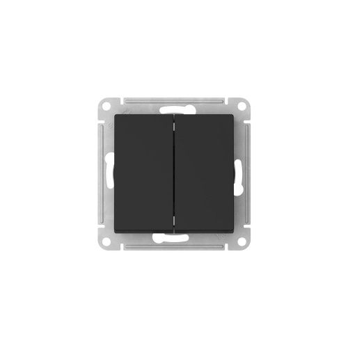 Выключатель 2-клавишный сх.5 10АХ Systeme Electric AtlasDesign (АтласДесигн) ATN001051S - фото 2