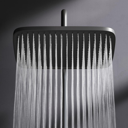 Душевая стойка Am.Pm Func F078F222 настенная цвет черный с термостатом