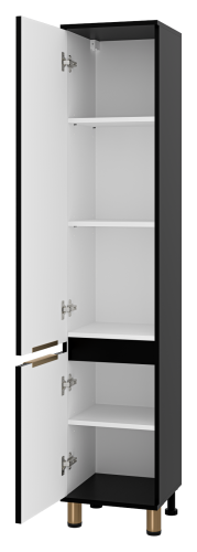 Шкаф-пенал Brevita Enfida ENF-05035-020L 35х34х165 напольный/подвесной цвет черный - фото 4