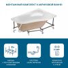 Ванна акриловая Santek Ибица XL 1WH112037 160х100 пристенная асимметричная без каркаса