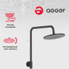 Душевая стойка Agger Thermo A2451244 настенная цвет черный с термостатом