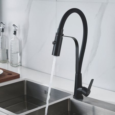 Смеситель для кухни Shevanik S943H-3 на мойку черный