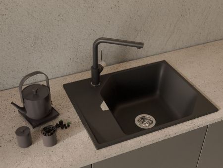Кухонная мойка Rivelato LOCUS LS-65 antracite 65х50 цвет черный