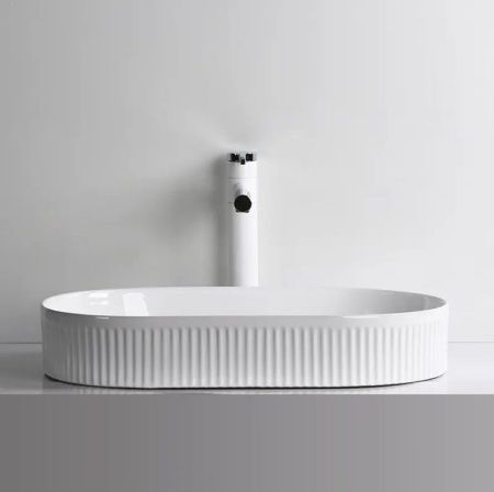 Раковина из сантехнического фарфора Cerutti SPA CR8009 60х40 накладная цвет белый без отверстий под смеситель