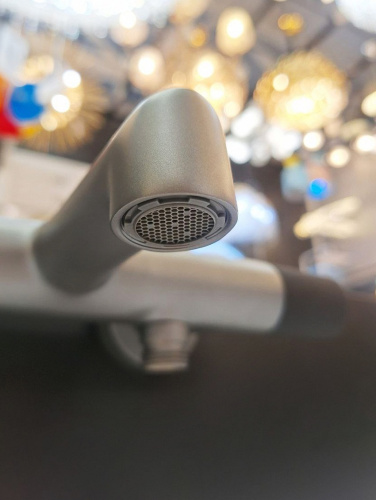 Смеситель для ванны AltroBagno Intento AltroBagnoIntento0216GrNe настенный серый/черный - фото 3