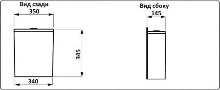 Унитаз напольный с бачком CeramaLux 1215A белый с сиденьем микролифт безободковый душевой смыв