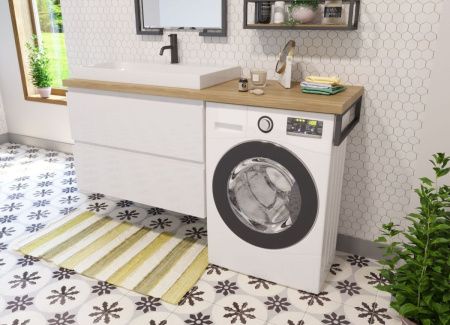 Тумба с раковиной Эстет Malibu Luxe ФР-00007116 90х50 подвесная цвет белый