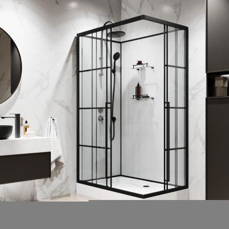 Душевая кабина Niagara Standart ST120/80/15QL/KL/BKT 120х80 прямоугольная без крыши ориентация левая