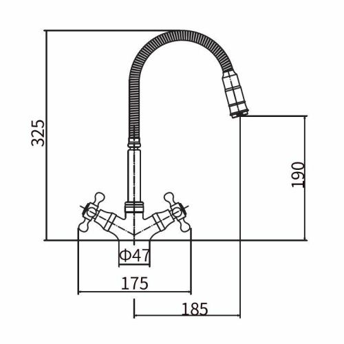 Смеситель для кухни Fashun A4319-4 на мойку бронза - фото 3