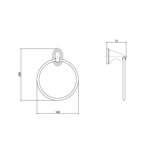 Кольцо для полотенец Fashun A1504 - фото 3