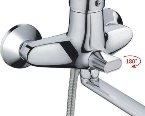 Cмеситель для ванны и душа Haiba HB2266 настенный хром - фото 2 Cмеситель для ванны и душа Haiba HB2266 настенный хром - фото 2