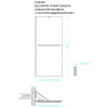 Душевая перегородка Maybah Glass MGD-1353-3ш 99х195 стекло тонированное профиль золото глянцевое