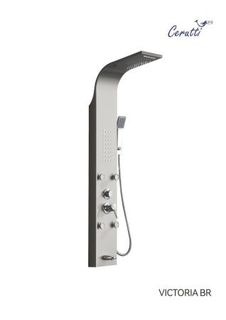 Душевая панель Cerutti SPA CT9980 настенная цвет нержавеющая сталь