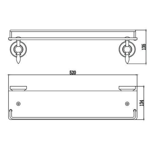 Полка в ванную комнату Savol S-06891A - фото 3
