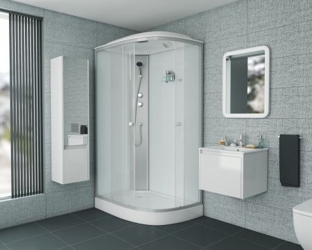 Душевая кабина Niagara Eco E120/80/13L/MT 120х80 асимметричная с крышей ориентация левая