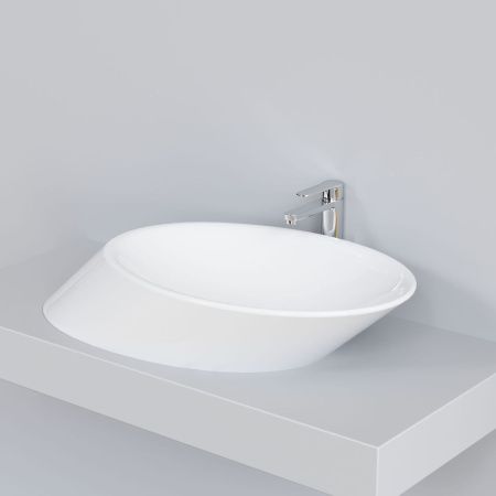 Раковина из сантехнического фарфора Ambassador Ritz 236T20002 70х40 накладная цвет белый без отверстий под смеситель