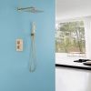 Душевая система Abber AF8251G встраиваемая в стену цвет золото с термостатом
