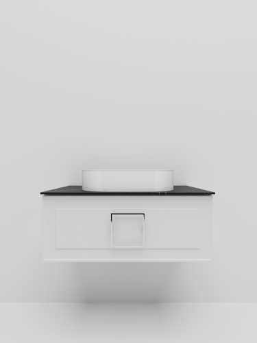 Тумба со столешницей La Fenice CUBO NFNC-01-CUB-B-80-3-GB 80х36х49 подвесная цвет белый - фото 2