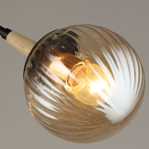 Люстра на штанге Reluce 04886-0.3-03 BK+WOOD - фото 3