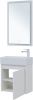 Комплект мебели: тумба с раковиной + зеркало Aquanet Nova Lite 00302531 50х30 подвесной цвет белый