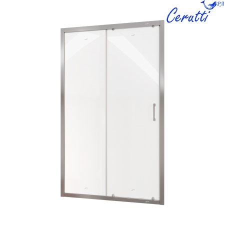 Душевая дверь Cerutti SPA GLORIA D120 120х195 стекло прозрачное профиль хром