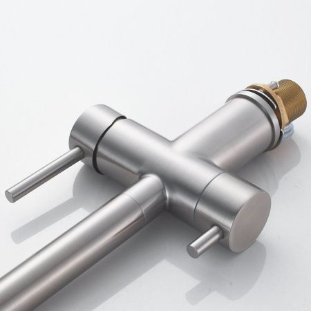 Смеситель для кухни Shevanik S178L на мойку сатин