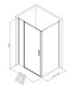 Душевой уголок Allen Brau Priority 3.31037.00 + 3.31043.00 160х90 стекло прозрачное профиль хром без поддона