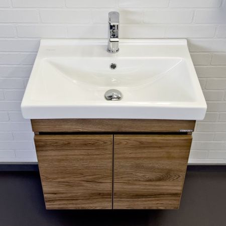 Тумба с раковиной Comforty Осло 00-00011149CF 60х40 подвесная цвет коричневый