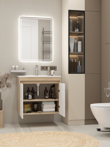 Тумба с раковиной Teymi Netta F15933 70х46х62 подвесная - фото 4